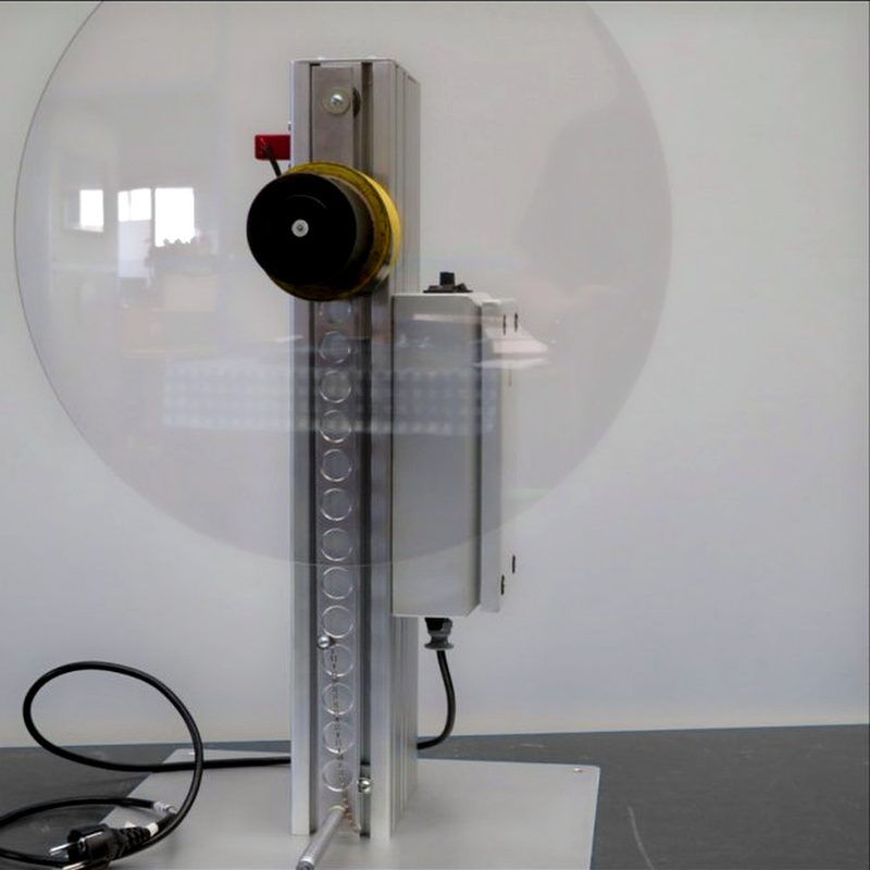 cable winder – Aluminium profile from the side